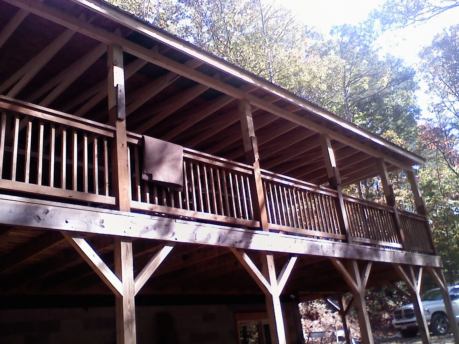 Timber framing under a new elevated porch and deck — Roof Leak Repair in Highfalls by Roofing Brothers